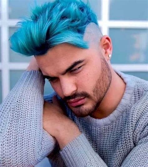 mens blue hair color